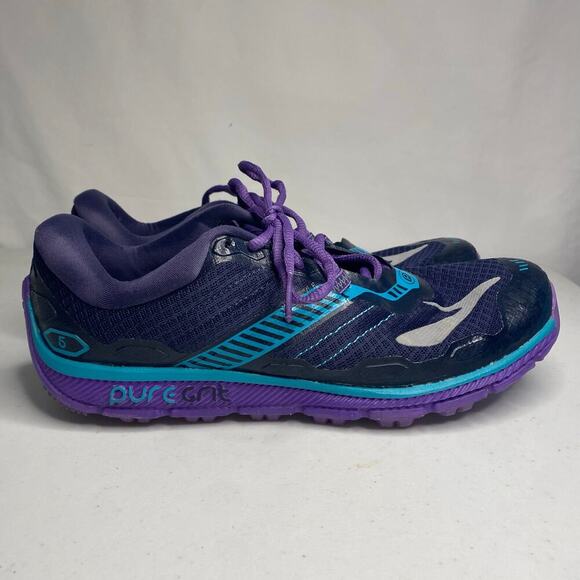 Women's Brooks Pure Grit 5 Trail Running Shoes Purple Black Size 8.5 Hiking - Picture 9 of 16